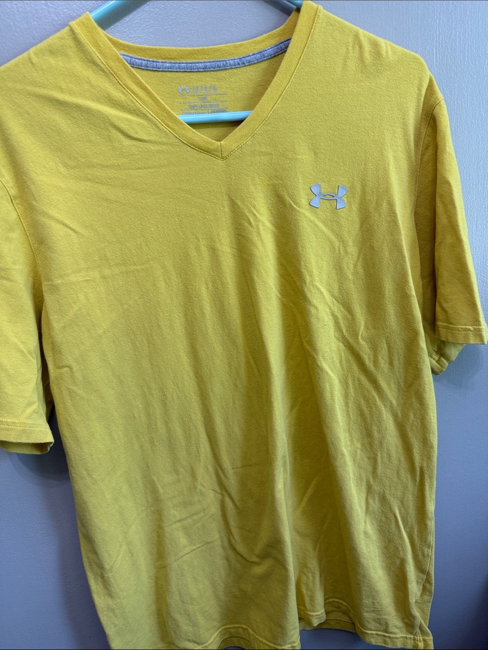 Under Armour Men’s V-Neck Polo Tee in Bright Yellow